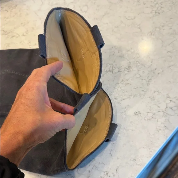 Isabel Marant Dark Gray suede Cowboy chic Knee Boots - Picture 9 of 13